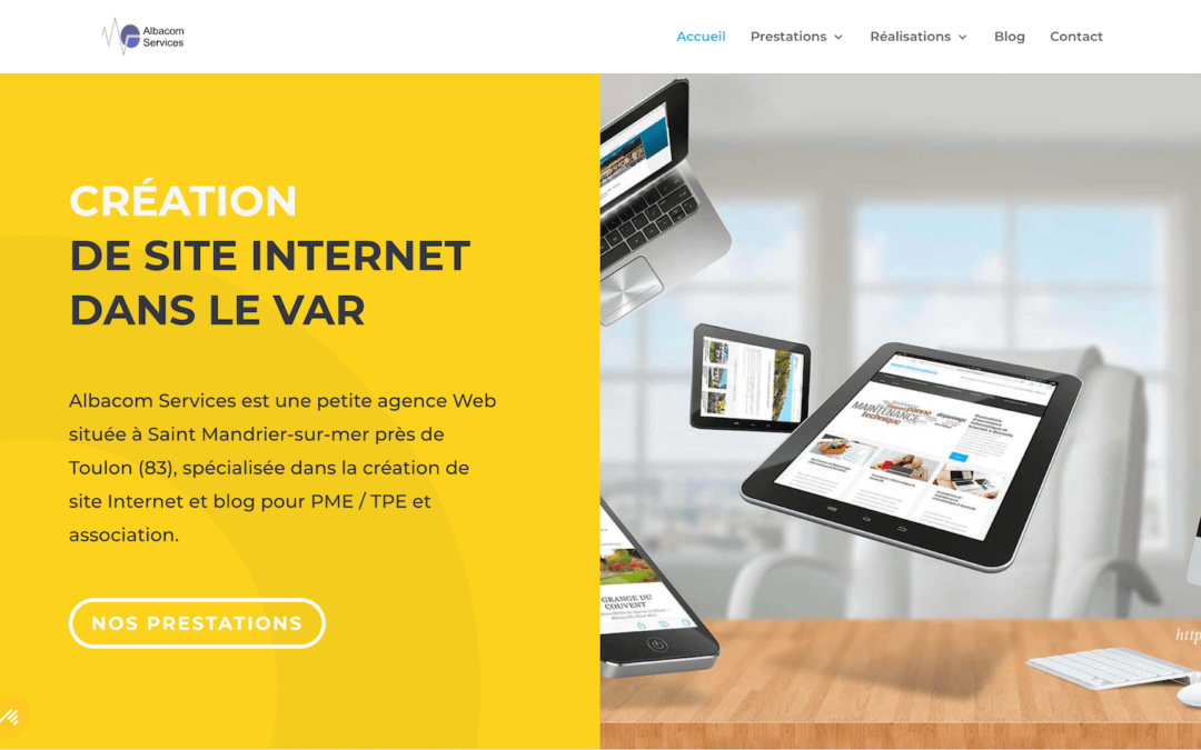 Refonte site Internet Wordpress - Albacom Services (Var)
