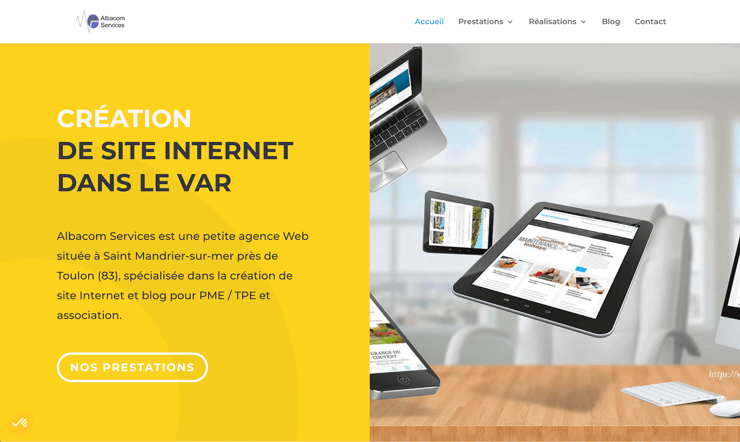 Refonte site Internet WordPress - Albacom Services (Var)